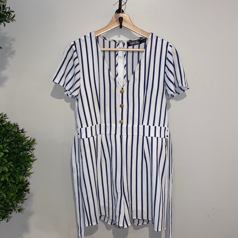 striped romper
